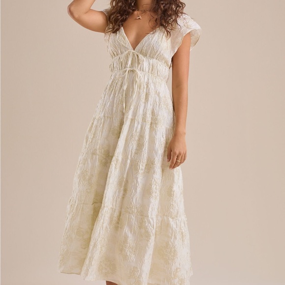 Altar'd State Dresses & Skirts - Altrd State Athena Maxi Dress Gold shimmer NTW